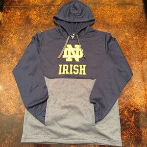 Fanatics Navy and Gray Notre Dame Hoodie